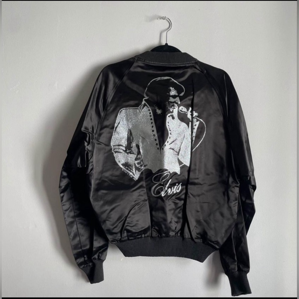 1987 Elvis Presley Satin Snap Jacket.
